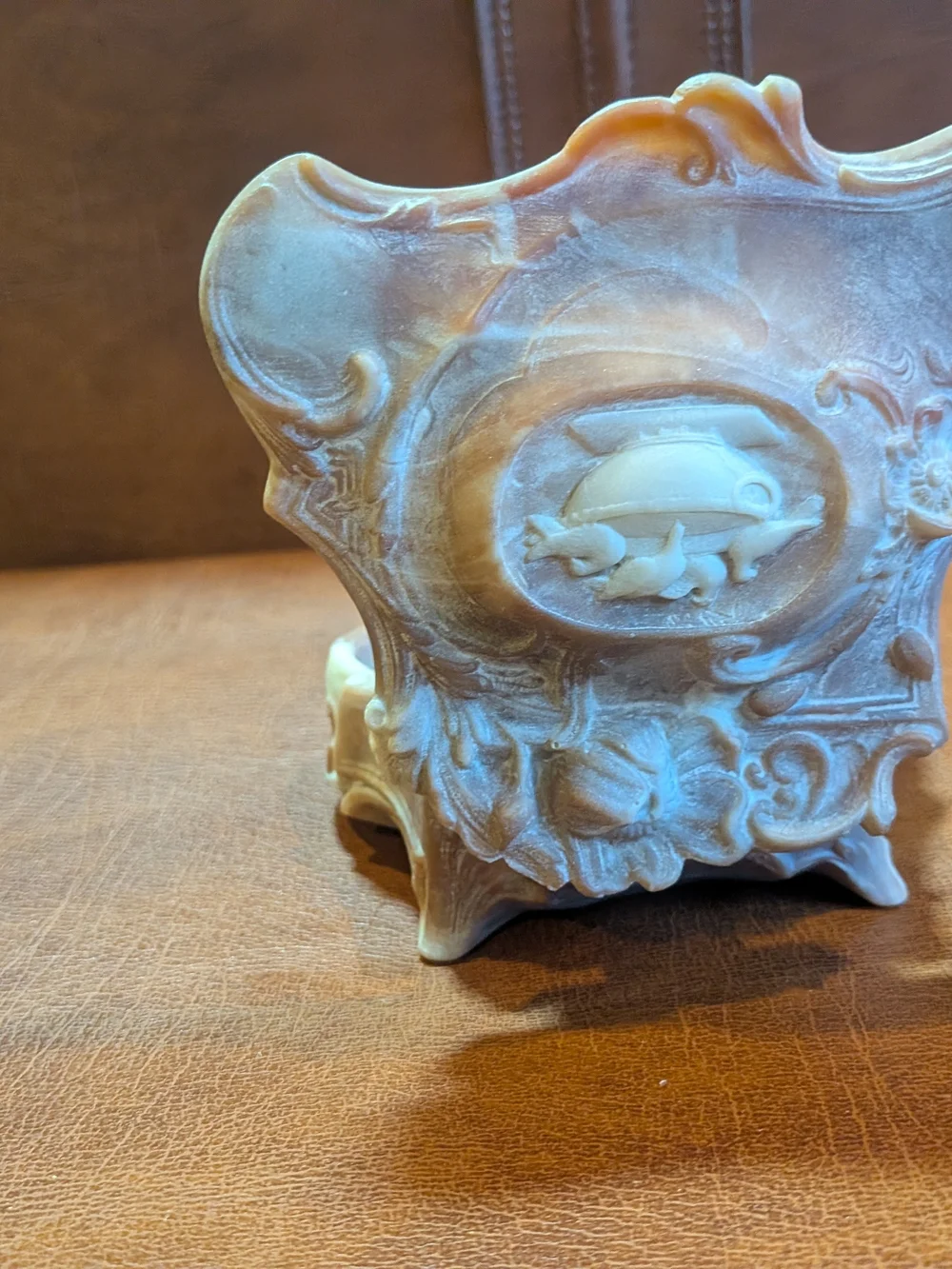 Beautiful Hand Crafted Vintage Incolay Stone Trinket Jewelry Box